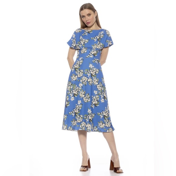 Alexia Admor Lottie Midi Floral dress Size 12 FLAWED - Picture 1 of 14